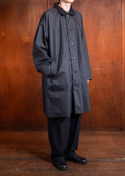 Jurgen Lehl Balmacaan Coat Black J0551FJM052