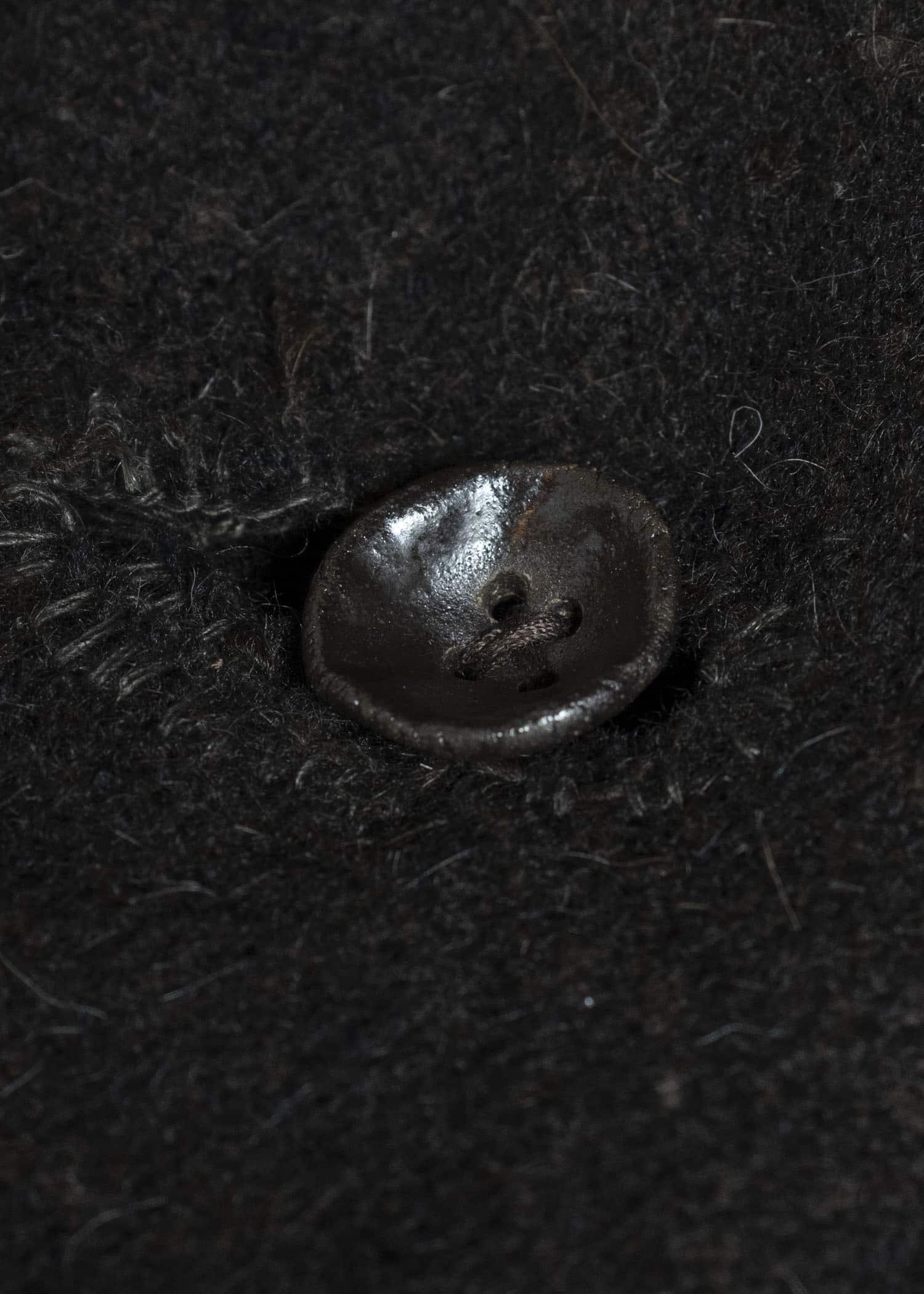 Gathering Textiles Farmer Coat Handwoven , Handfelted Yak And Sheep , Wool , Black Brown FAC01-WL-BB