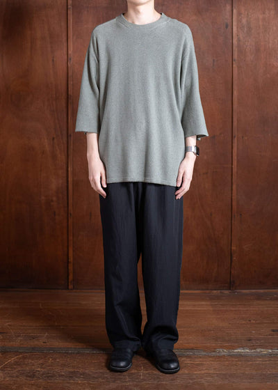 Jurgen Lehl Cotton Yak Pullover Knit White Green J0551KBM103