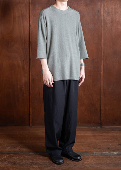 Jurgen Lehl Cotton Yak Pullover Knit White Green J0551KBM103