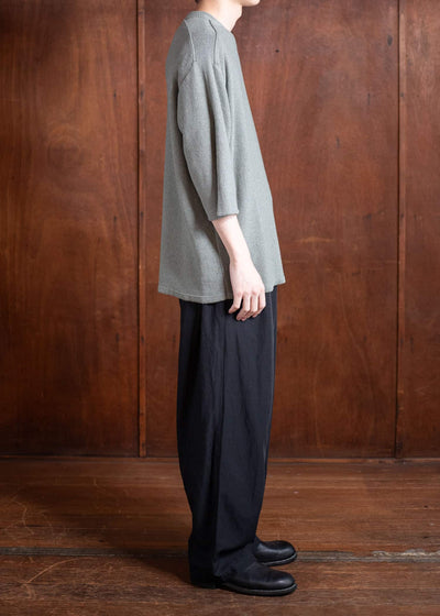 Jurgen Lehl Cotton Yak Pullover Knit White Green J0551KBM103