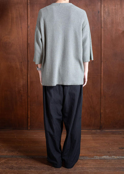 Jurgen Lehl Cotton Yak Pullover Knit White Green J0551KBM103