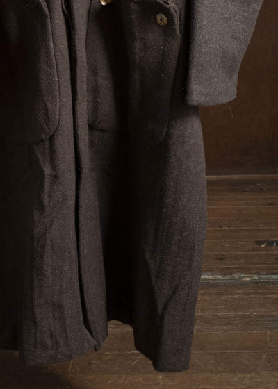 Gathering Textiles Farmer Coat Handwoven, Handfelted Yak And Sheep, Wool, Brown FAC01-WL-BR