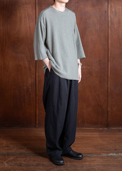 Jurgen Lehl Cotton Yak Pullover Knit White Green J0551KBM103