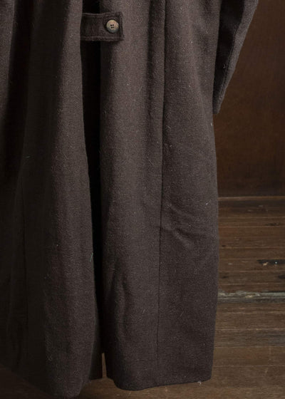 Gathering Textiles Farmer Coat Handwoven, Handfelted Yak And Sheep, Wool, Brown FAC01-WL-BR