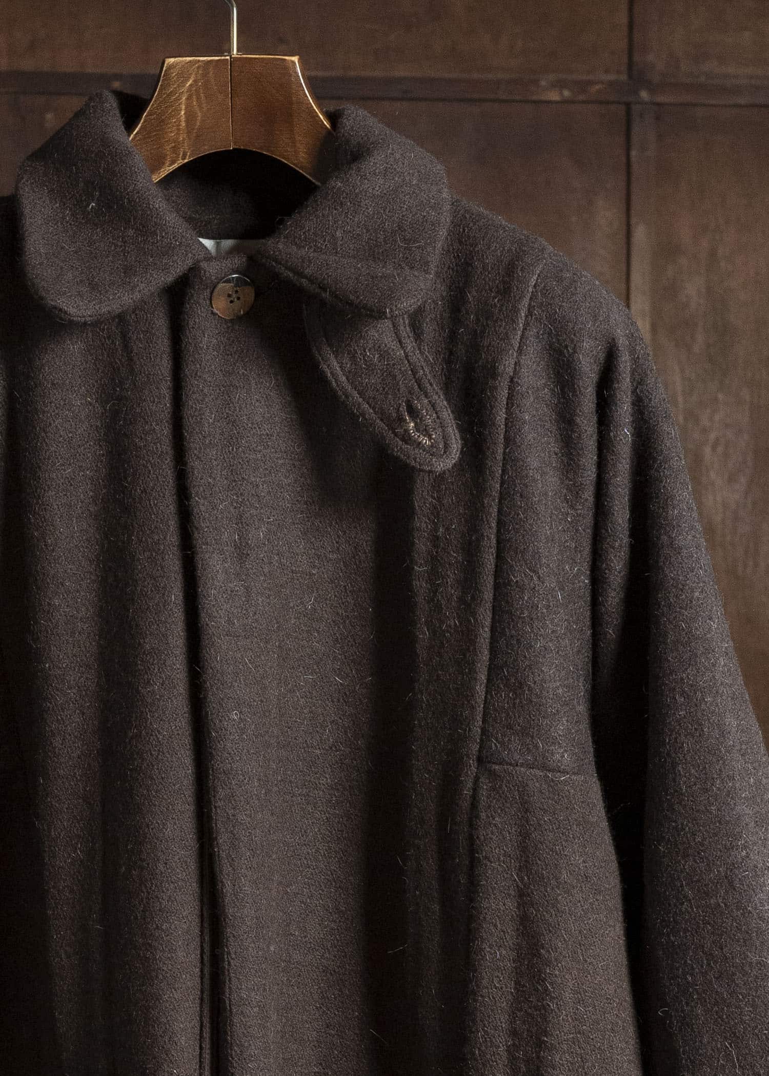 Gathering Textiles Farmer Coat Handwoven , Handfelted Yak And Sheep , Wool , Brown FAC01-WL-BR