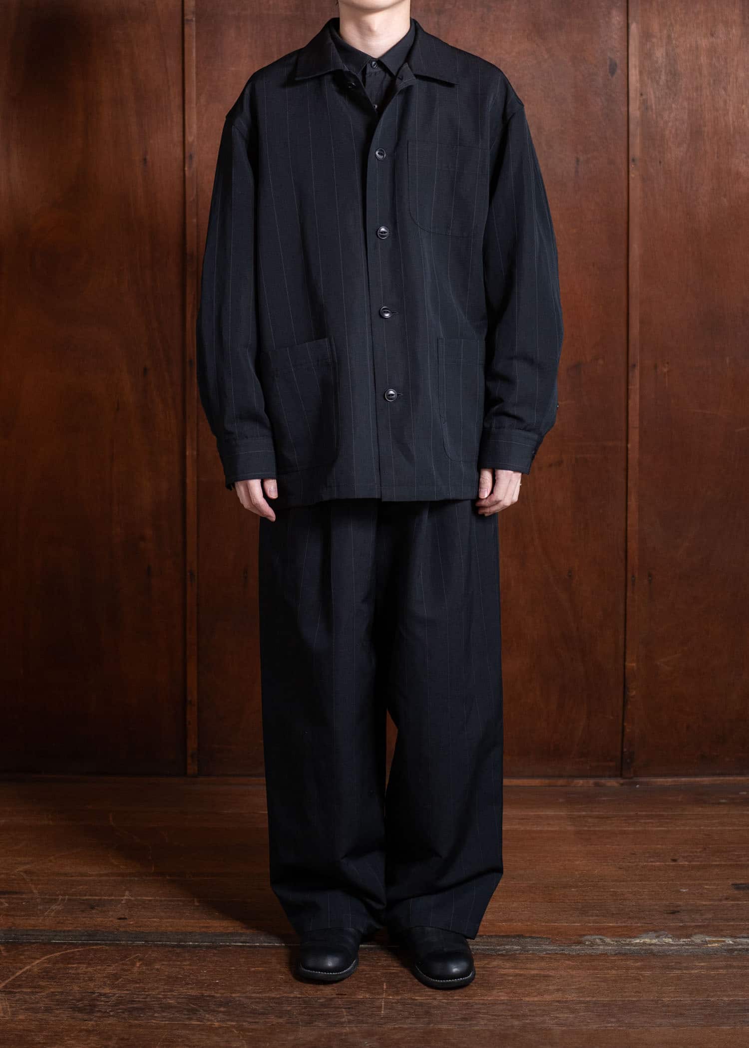 YOKO SAKAMOTO Work ShirtYS-25SS-40-BLACK