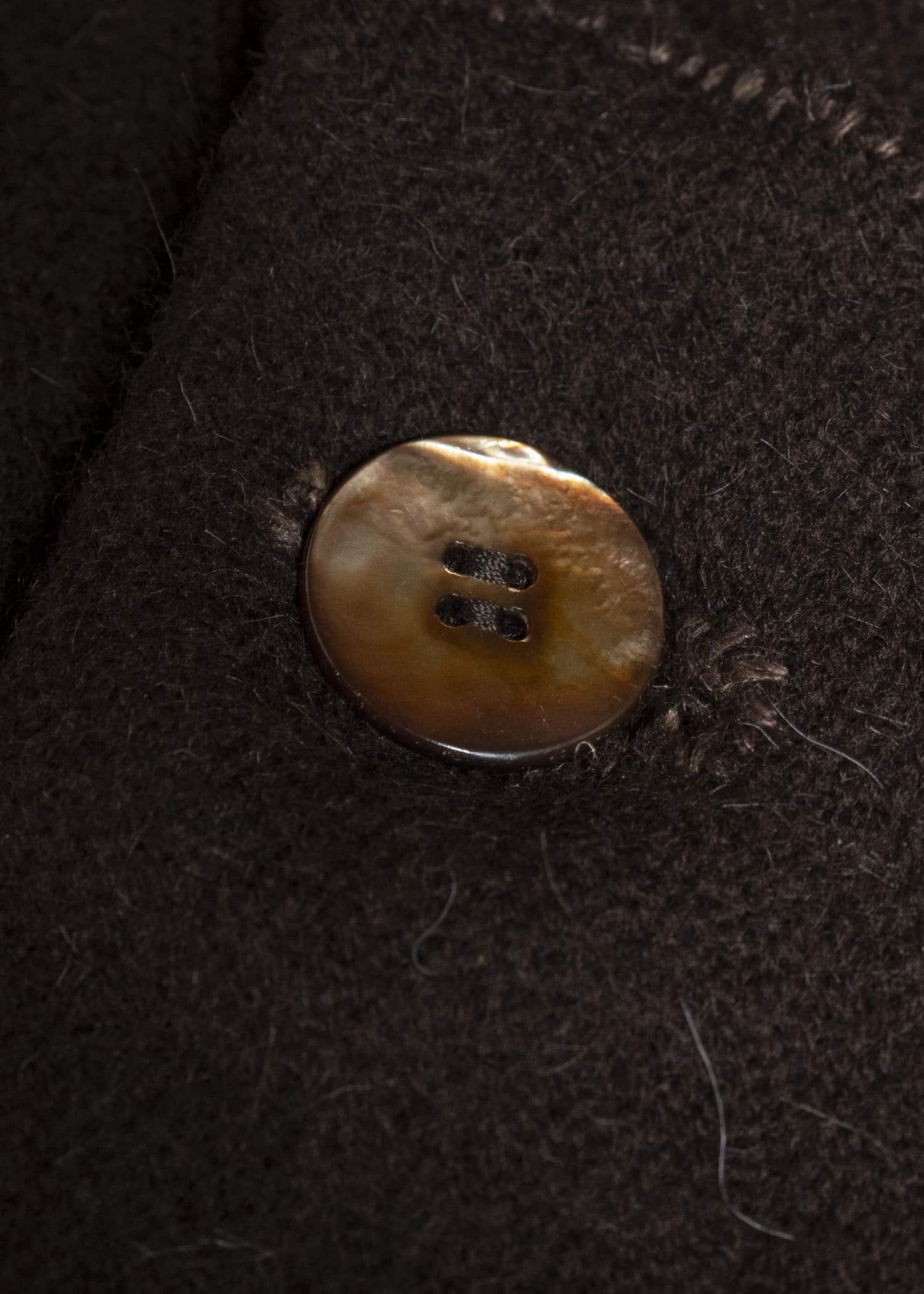 Gathering Textiles Farmer Coat Handwoven , Handfelted Yak And Sheep , Wool , Brown FAC01-WL-BR