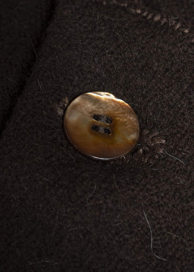 Gathering Textiles Farmer Coat Handwoven, Handfelted Yak And Sheep, Wool, Brown FAC01-WL-BR