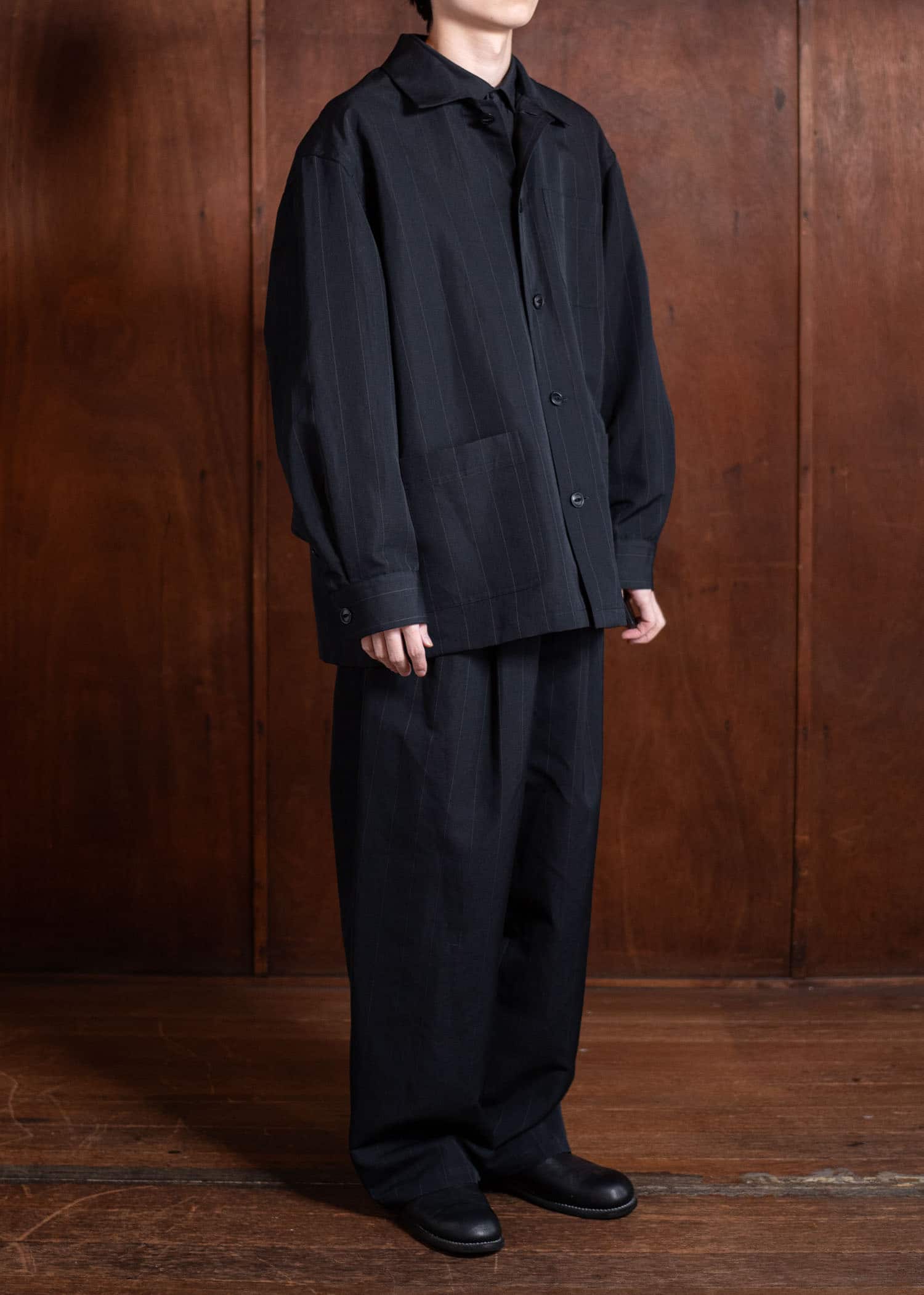 YOKO SAKAMOTO Work ShirtYS-25SS-40-BLACK