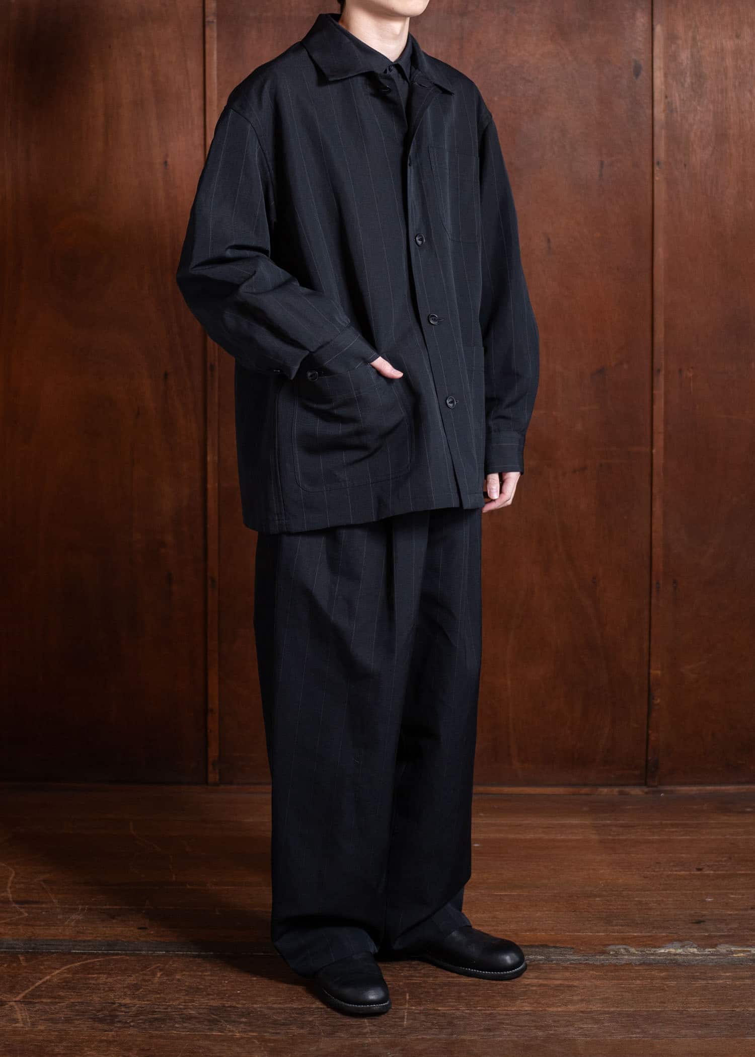 YOKO SAKAMOTO Work ShirtYS-25SS-40-BLACK