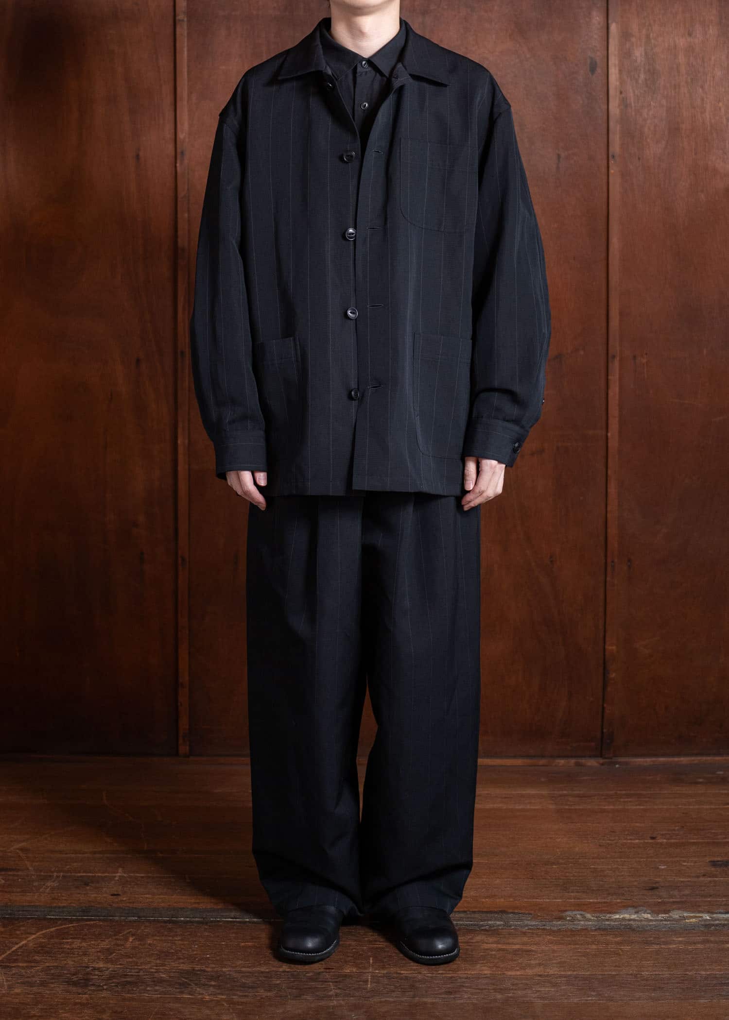 YOKO SAKAMOTO Work ShirtYS-25SS-40-BLACK