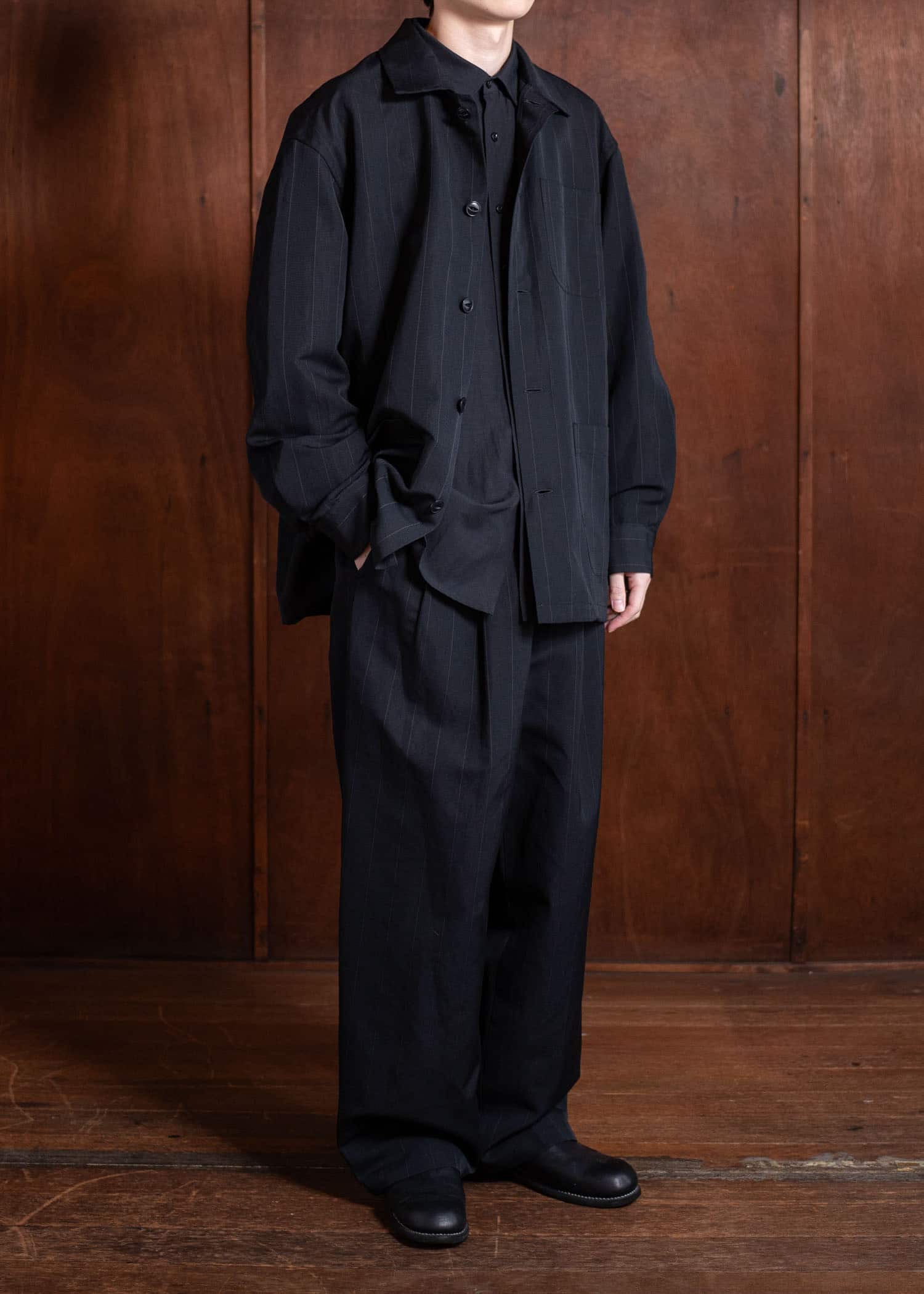 YOKO SAKAMOTO Work ShirtYS-25SS-40-BLACK