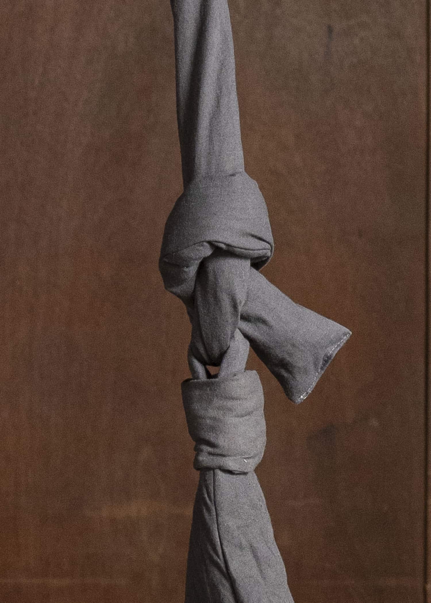 Gathering Textiles Roly Poly Bag Handwoven Organic , Naturally Dyed Cotton , Navy Grey RPB01-HC-NG