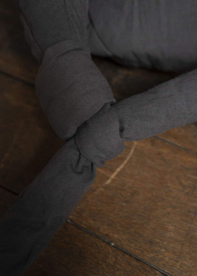 Gathering Textiles Roly Poly Bag Handwoven Organic, Naturally Dyed Cotton, Navy Gray RPB01-HC-NG