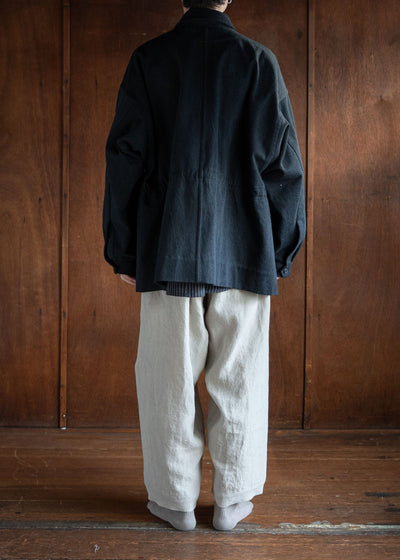 JAN-JAN VAN ESSCHE JACKET#55 PERFECTO-STYLE JACKET STONE WASHED DENIM BLACK