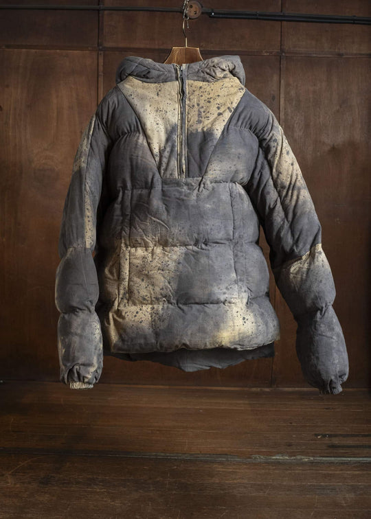 Gathering Textiles Fisherman Puffer Linen Ramie Plant Dyed Military Green FSP01-LR-KG