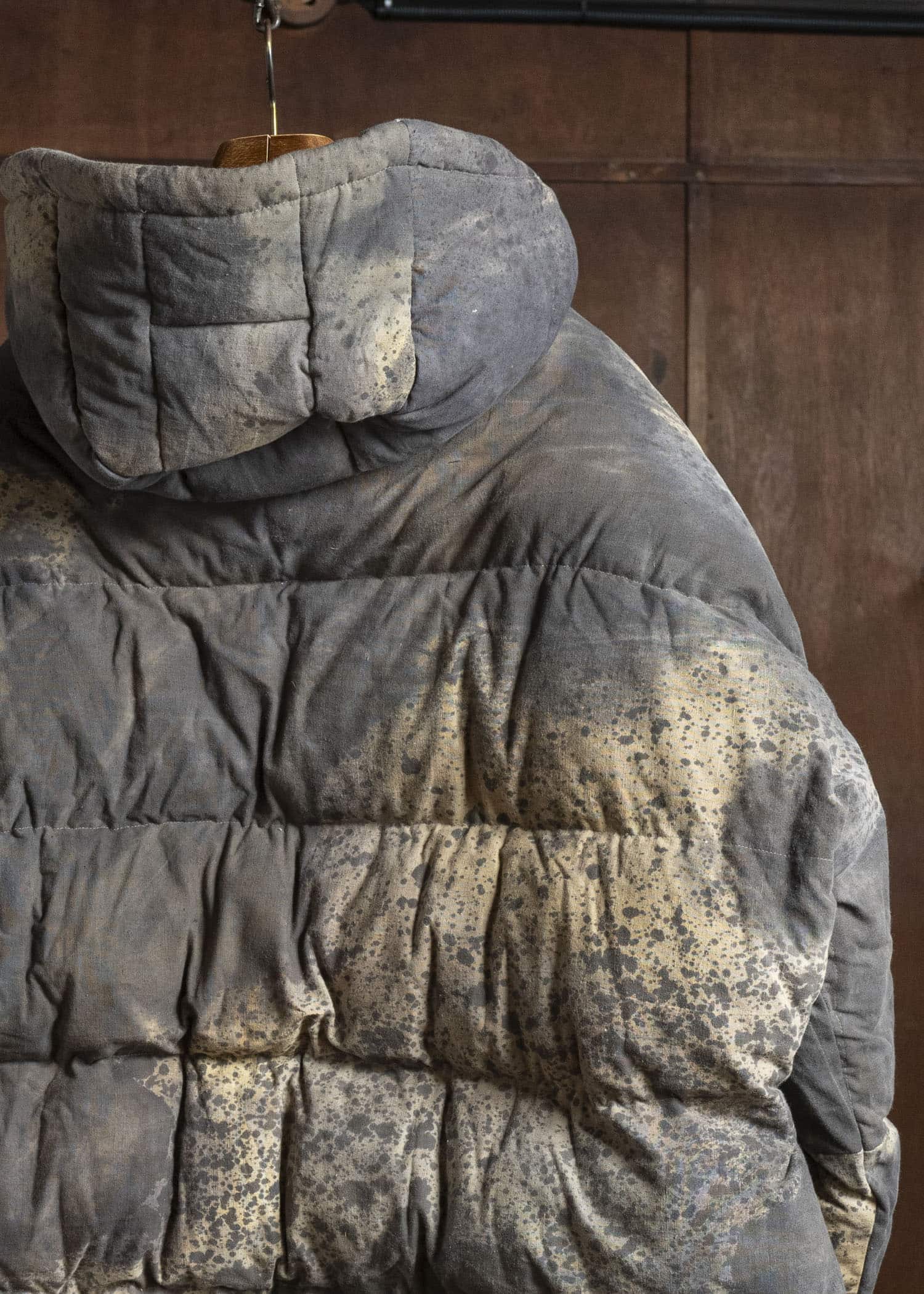 Gathering Textiles Fisherman Puffer Linen Ramie Plant Dyed Military Green FSP01-LR-KG