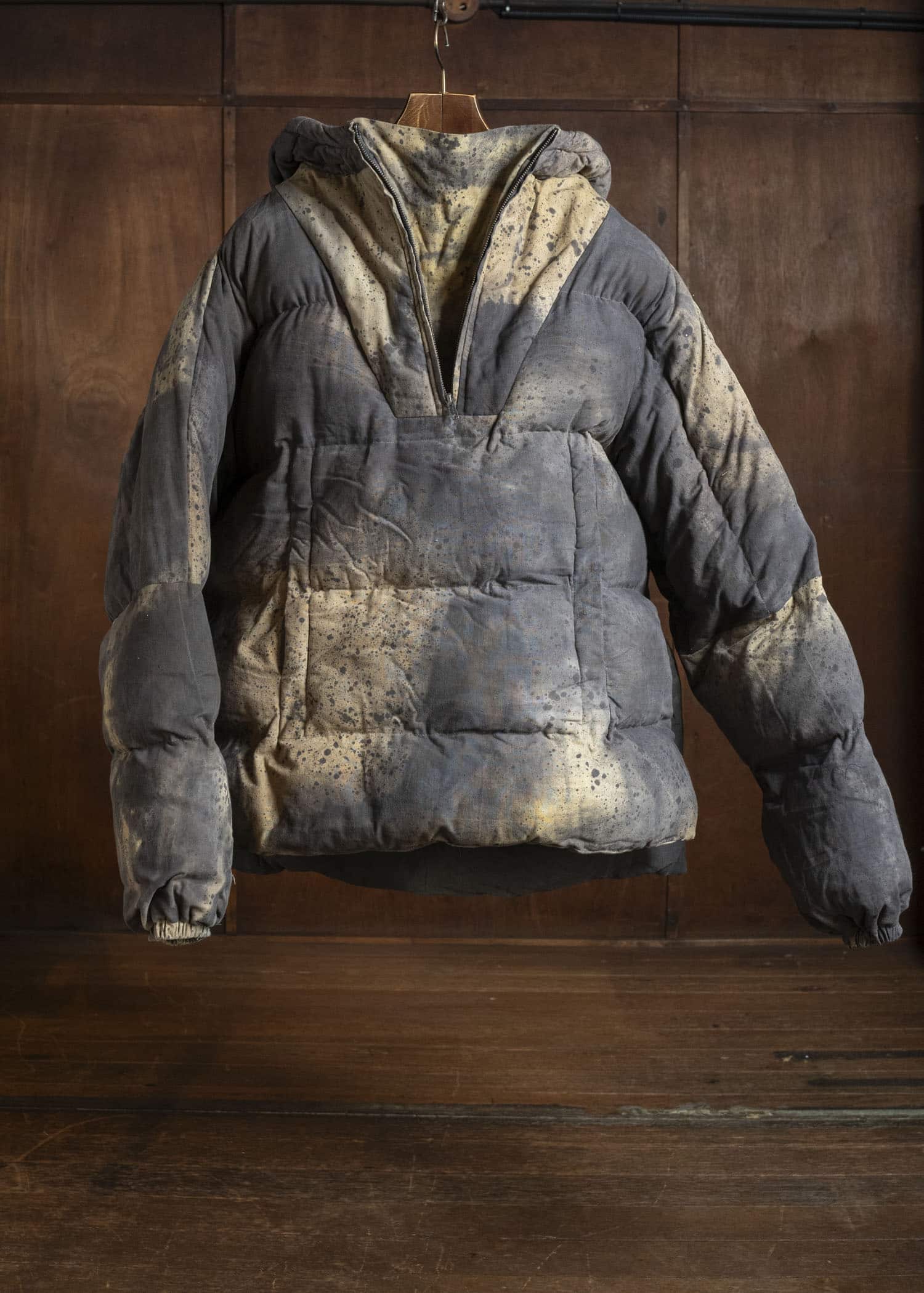 Gathering Textiles Fisherman Puffer Linen Ramie Plant Dyed Military Green FSP01-LR-KG