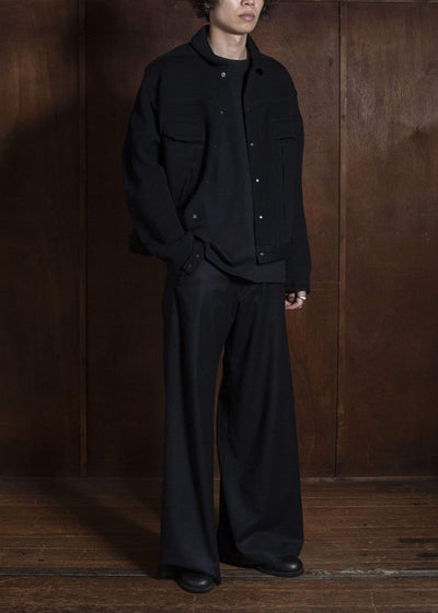 OPPOSE DUALITY OD1002JKT-26AW 6 Pocket Panel Knit JKT Black