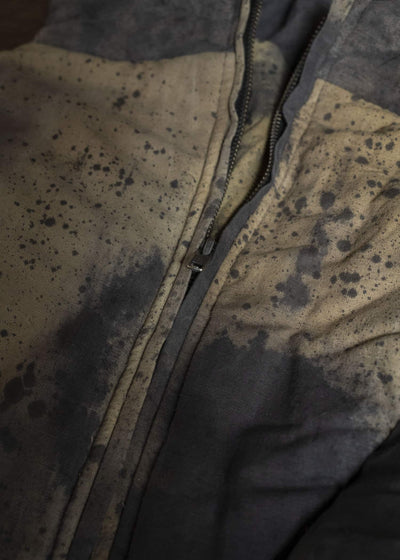 Gathering Textiles Fisherman Puffer Linen Ramie Plant Dyed Military Green FSP01-LR-KG