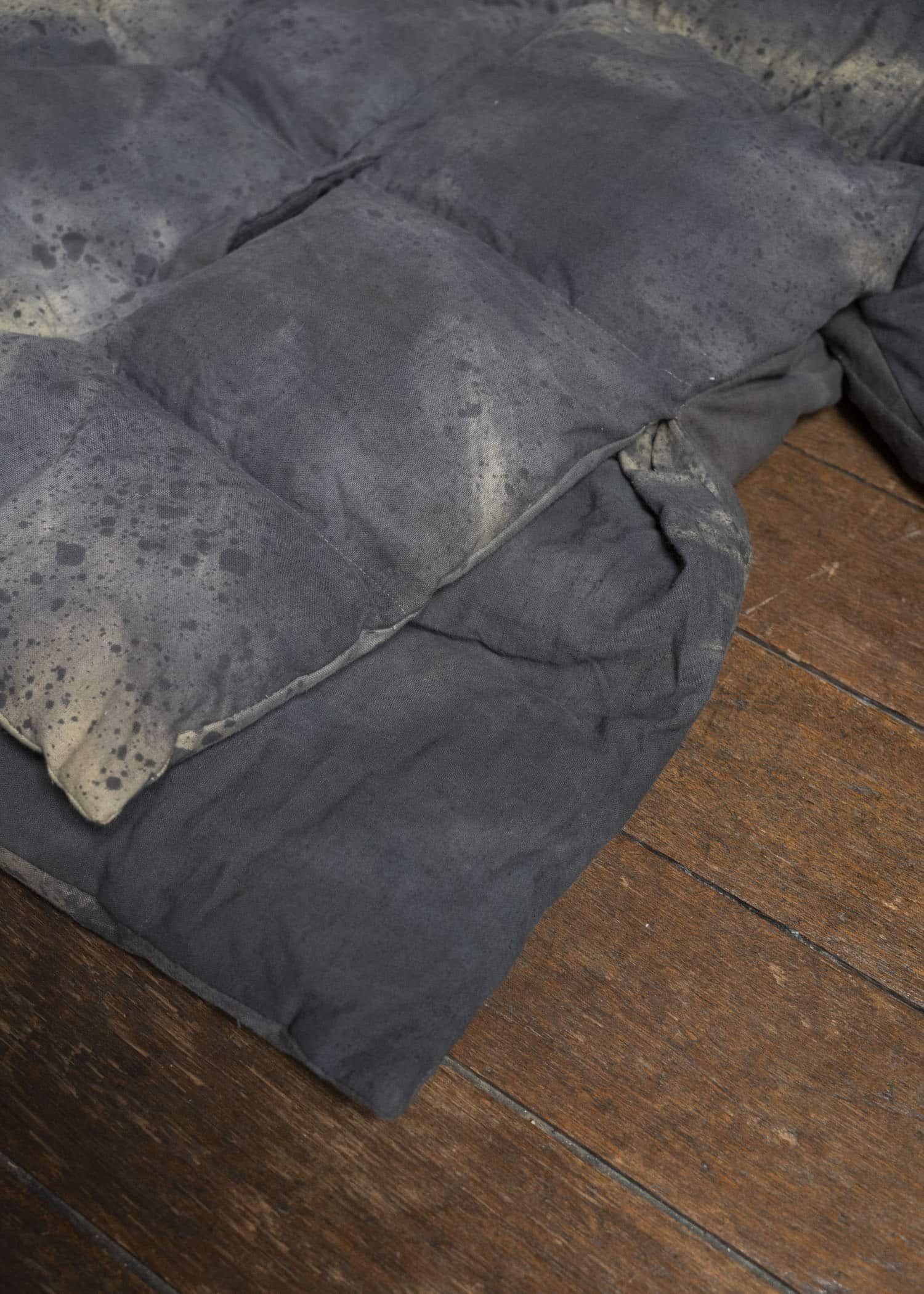 Gathering Textiles Fisherman Puffer Linen Ramie Plant Dyed Military Green FSP01-LR-KG