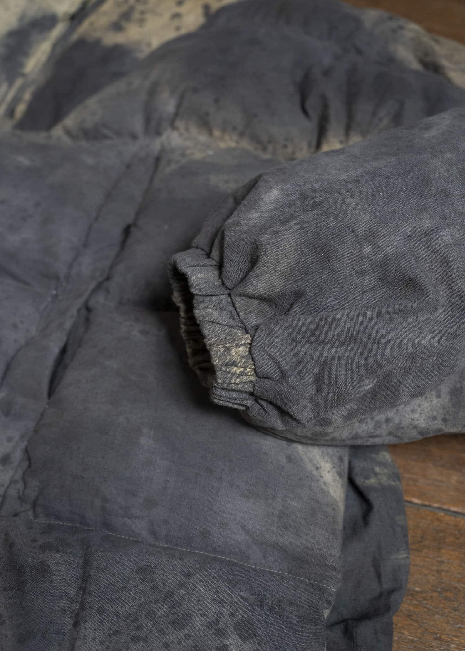 Gathering Textiles Fisherman Puffer Linen Ramie Plant Dyed Military Green FSP01-LR-KG