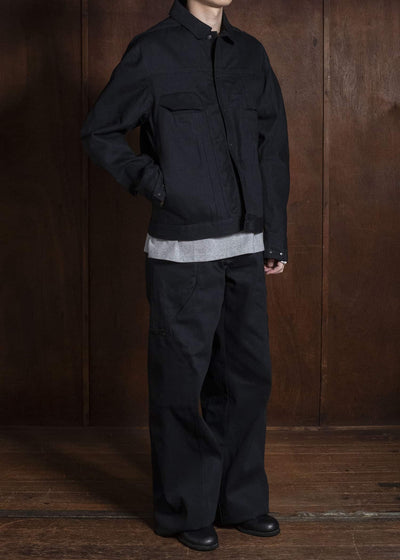 OPPOSE DUALITY OD1001JKT-26AW 6 Pocket Panel Denim JKT Black
