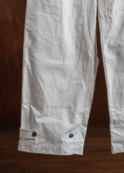 amachi. Double Knee Cargo Pants -Heavy Weight Off White AY00-6-5-Off White