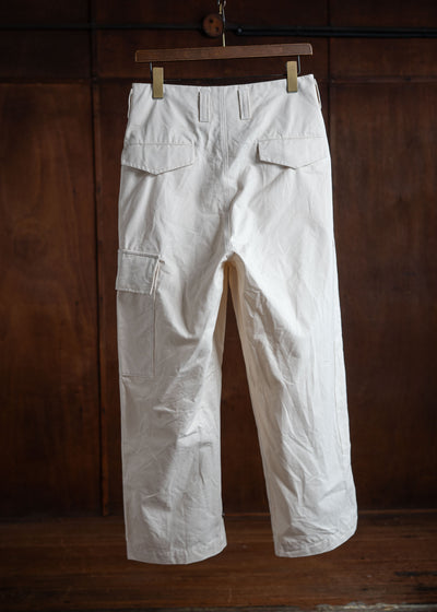 amachi. Double Knee Cargo Pants -Heavy Weight Off White AY00-6-5-Off White