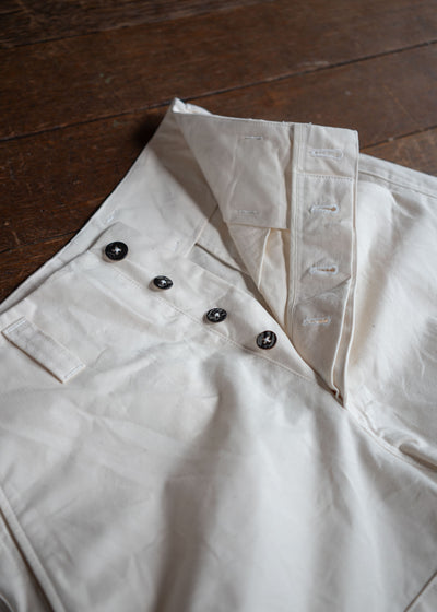 amachi. Double Knee Cargo Pants -Heavy Weight Off White AY00-6-5-Off White