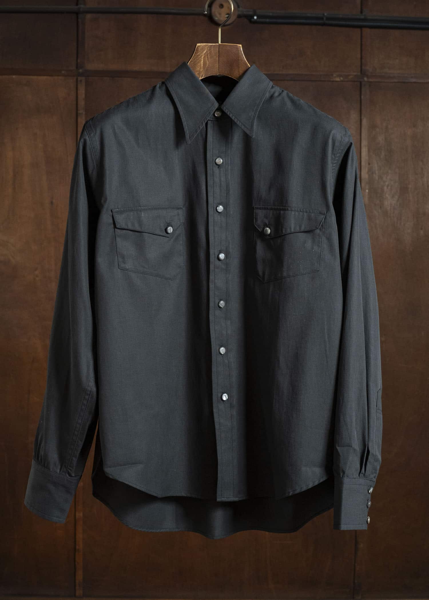 Taiga Takahashi Lot.118-Charcoal Cowboy Shirt Charcoal