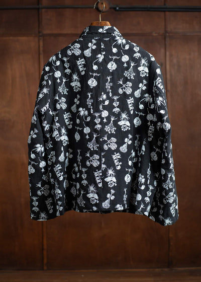 Peng Tai PTS25M16-2 Printed Shirt Jacket BLACK