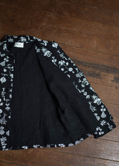 Peng Tai PTS25M16-2 Printed Shirt Jacket BLACK