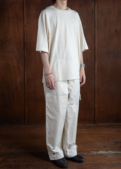 amachi. Double Knee Cargo Pants -Heavy Weight Off White AY00-6-5-Off White