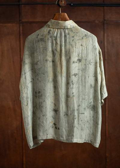 Peng Tai PTS25M04-2 Chinese Medicine Dyed Silk Shirt WORMWOOD