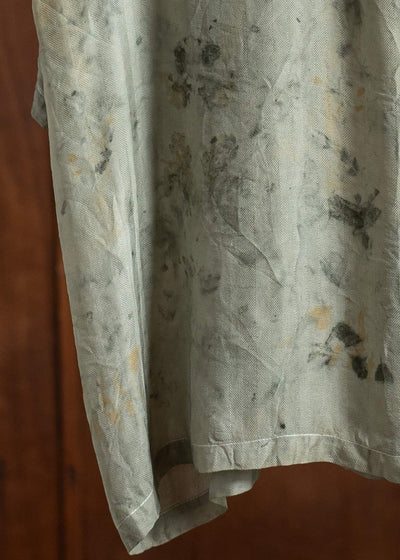 Peng Tai PTS25M04-2 Chinese Medicine Dyed Silk Shirt WORMWOOD