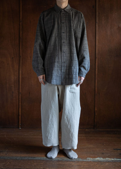 JAN-JAN VAN ESSCHE SHIRT#100 LOOSE DRESS SHIRTCOTTON CLOTH VINTAGE STRIPED