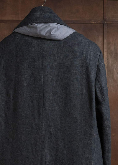 K’ANG OVERSIZE DETACHABLE SCARF LONG JACKET