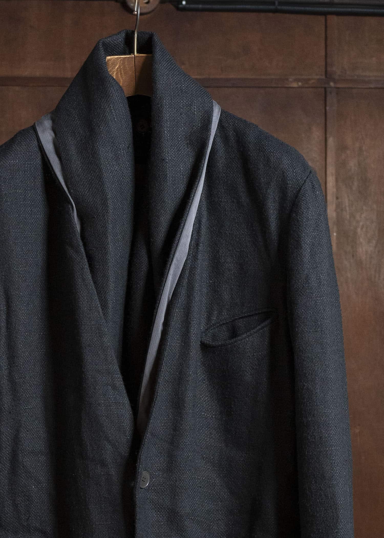 K’ANG OVERSIZE DETACHABLE SCARF LONG JACKET