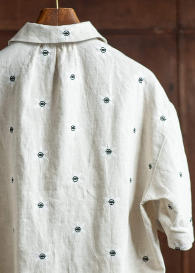 Peng Tai PTS25M04-1 Floral Sl Shirt BEIGE