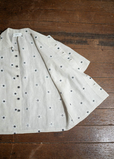 Peng Tai PTS25M04-1 Floral Sl Shirt BEIGE
