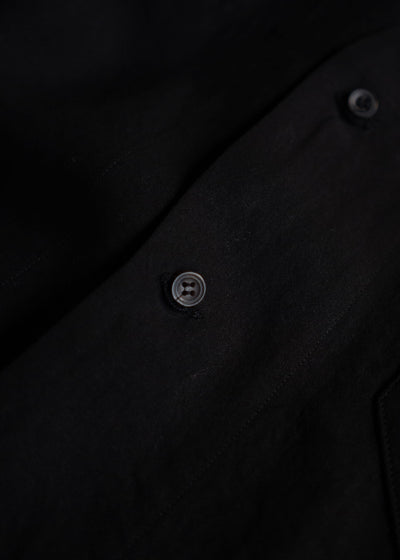 JAN-JAN VAN ESSCHE JAN-JAN VAN ESSCHE JAN-JAN VAN ESSCHE JAN-JAN VAN ESSCHE SHIRT#99 LOOSE FIT SHIRT WITH DEEP V-NECK WASHI SHIRTING BLACK