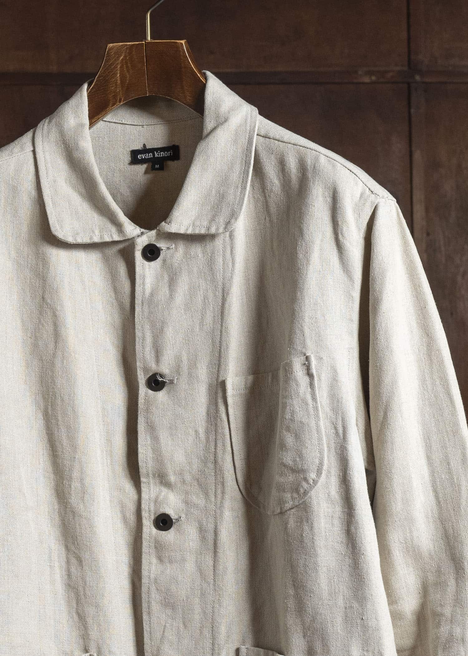 evan kinori LINEN WORK JACKET