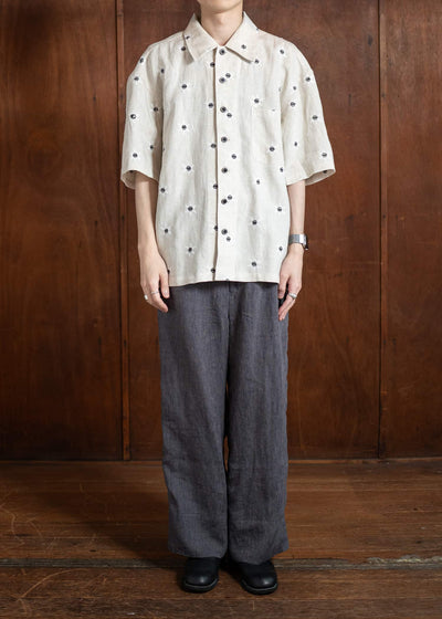 Peng Tai PTS25M04-1 Floral Sl Shirt BEIGE