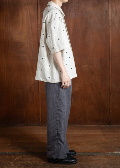 Peng Tai PTS25M04-1 Floral Sl Shirt BEIGE