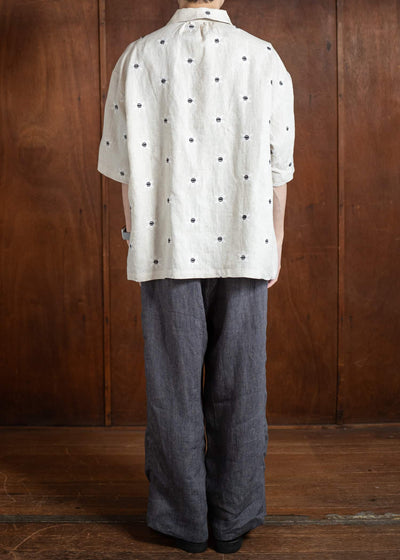 Peng Tai PTS25M04-1 Floral Sl Shirt BEIGE