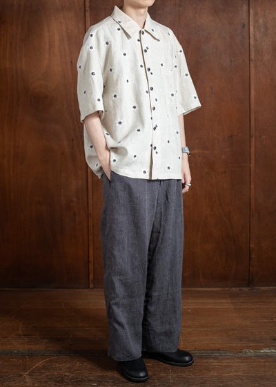 Peng Tai PTS25M04-1 Floral Sl Shirt BEIGE