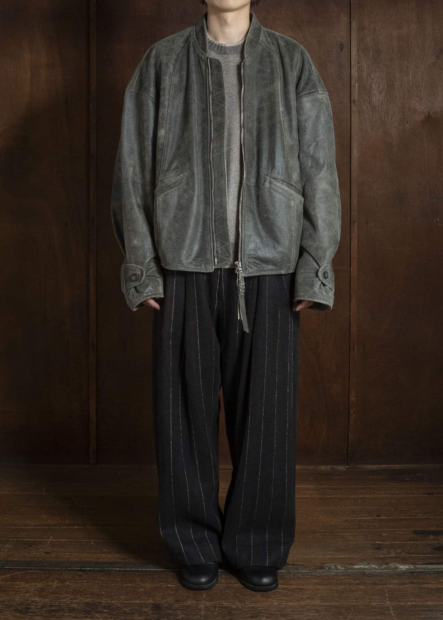 ZIGGY CHEN LEATHER BOMBER JACKET 0M2630401