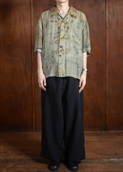 Peng Tai PTS25M04-2 Chinese Medicine Dyed Silk Shirt WORMWOOD